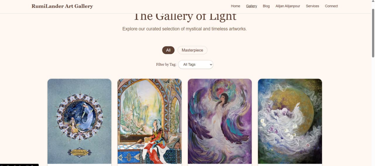 Rumilander.art — Headless Art Gallery